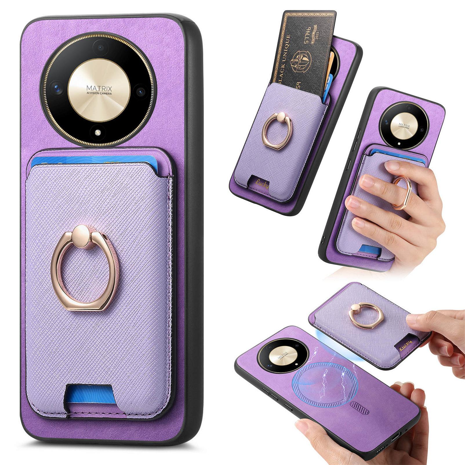 Для Honor X9b 5G/Magic6 Lite 5G Магнитный чехол-подставка с кожаным покрытием из ТПУ чехол для телефона Purple
Для Honor X9b 5G/Magic6 Lite 5G Магнитный чехол-подставка с кожаным покрытием из ТПУ чехол для телефона Purple