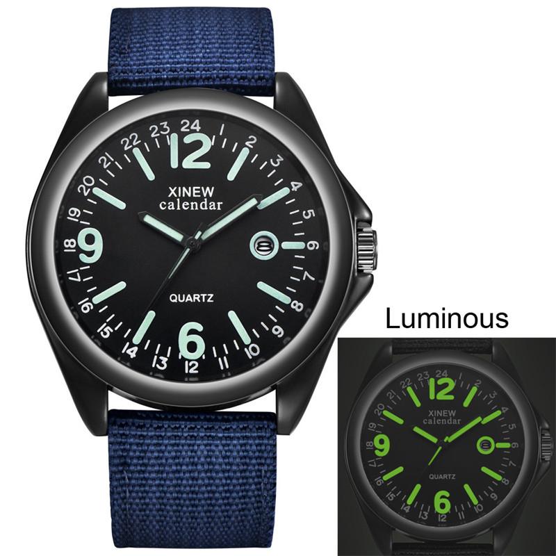 XINEW Military Watches Men Fashion Glow Luminous Watch Calendar Quartz Watch Nylon Strap Watches Men Sports Watches horloge man
XINEW Military Watches Men Fashion Glow Luminous Watch Calendar Quartz Watch Nylon Strap Watches Men Sports Watches horloge man