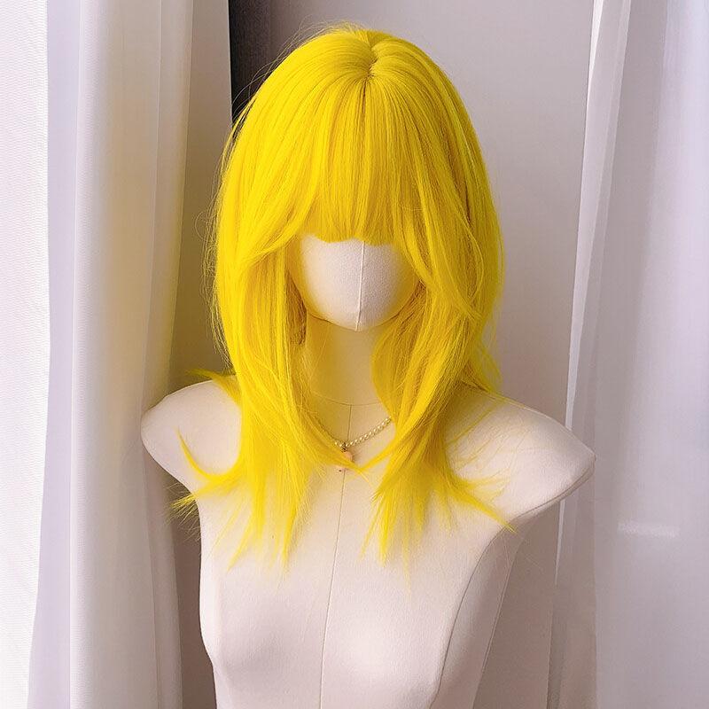 Yellow Wig for Women Cosplay Wig with Bangs Medium-length Hair with Layers High Temperature Fibers Synthetic Wigs Hallowmas (YELLOW,14inches&1pc)
Yellow Wig for Women Cosplay Wig with Bangs Medium-length Hair with Layers High Temperature Fibers Synthetic Wigs Hallowmas (YELLOW,14inches&1pc)