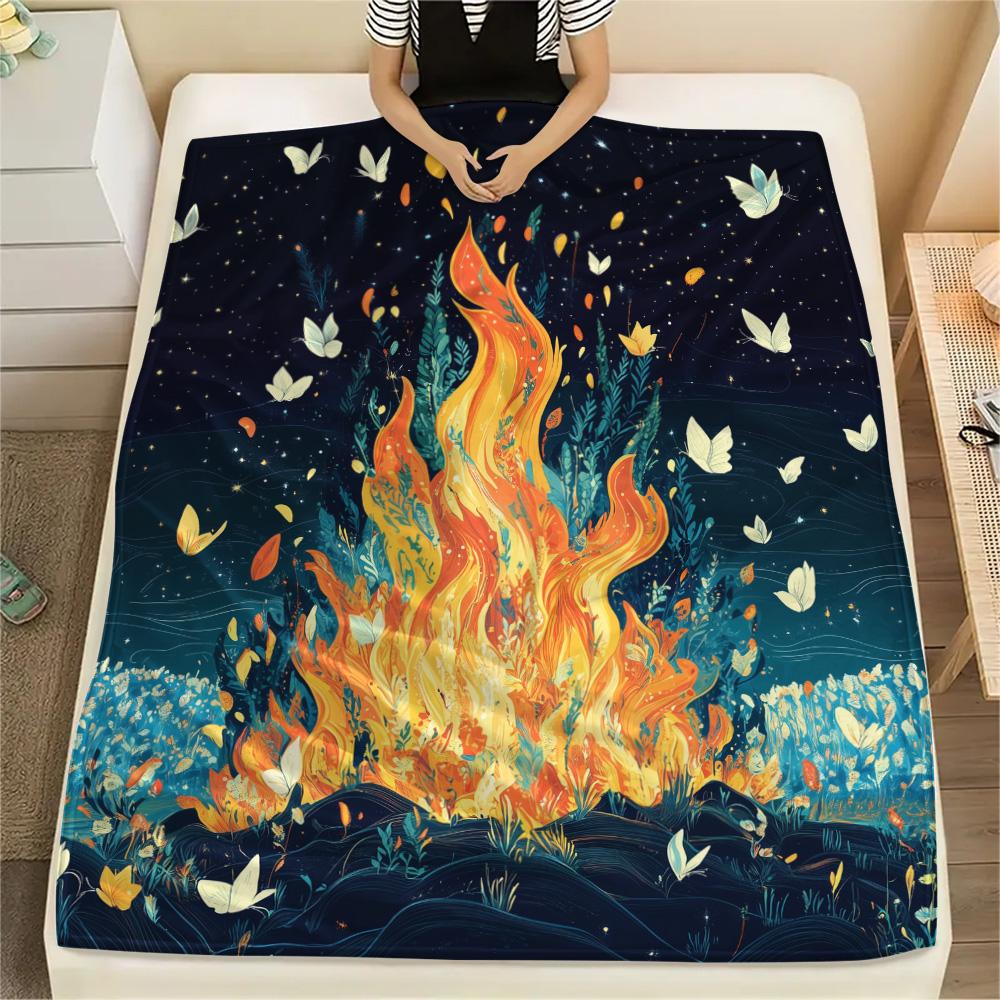 Flame Butterfly Print Flannel Blanket, High quality Comfortable for All Seasons, Home Decor, Warmth and Comfort 80cm x 120cm
Flame Butterfly Print Flannel Blanket, High quality Comfortable for All Seasons, Home Decor, Warmth and Comfort 80cm x 120cm