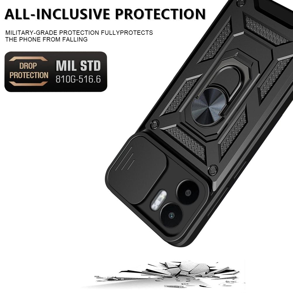 For Xiaomi Redmi A1 4G/A2 4G Kickstand PC+TPU Hybrid Cover Slide Camera Protection Anti-scratch Phone Case Black
For Xiaomi Redmi A1 4G/A2 4G Kickstand PC+TPU Hybrid Cover Slide Camera Protection Anti-scratch Phone Case Black