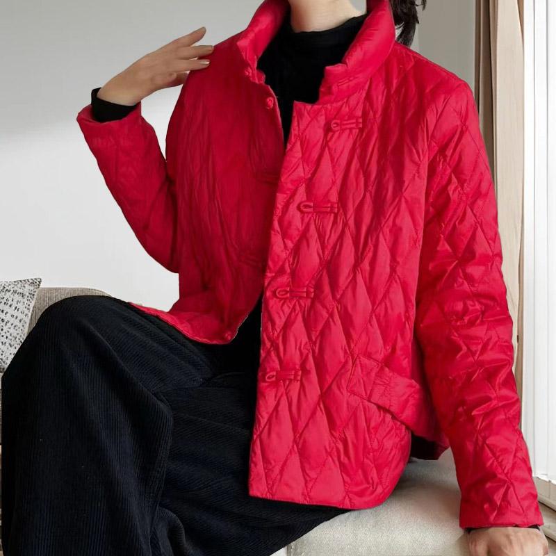 Жіноча пухова куртка з ромбовидною сіткою, коротка, легка, зимова, з білого качиного пуху L червоний
Жіноча пухова куртка з ромбовидною сіткою, коротка, легка, зимова, з білого качиного пуху L червоний