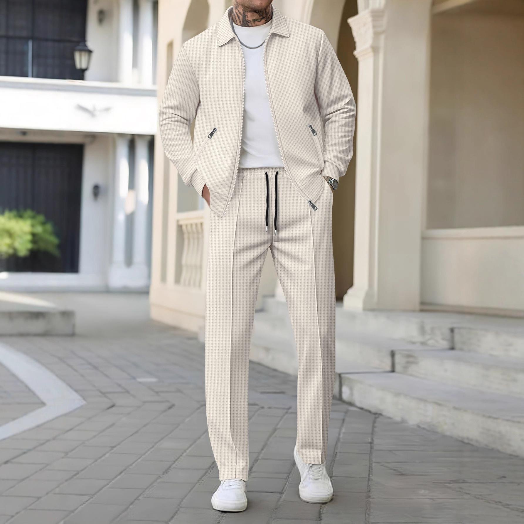 Чоловічий осінній молодіжний кардиган слім з лацканами та кишенями на блискавці, чоловічий піджак, костюм-двійка M дубильна кора
Чоловічий осінній молодіжний кардиган слім з лацканами та кишенями на блискавці, чоловічий піджак, костюм-двійка M дубильна кора