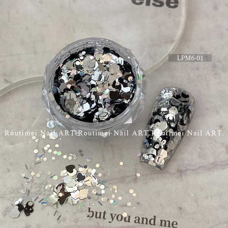 Four-Color Mixed Glitter Powder Nail Art Accessories - Cold Tone Polygon Sequins
Four-Color Mixed Glitter Powder Nail Art Accessories - Cold Tone Polygon Sequins
