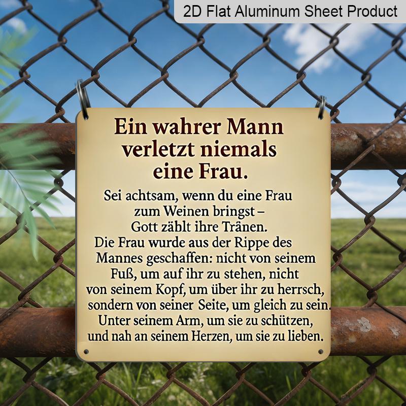 2D Flat, 1pc Vintage Metal Aluminum Sign Plaque - Inspirational Quote Wall Art with German Text, Rustic Home & Club Decor for Living Room, Bedroom 20*20cm
2D Flat, 1pc Vintage Metal Aluminum Sign Plaque - Inspirational Quote Wall Art with German Text, Rustic Home & Club Decor for Living Room, Bedroom 20*20cm