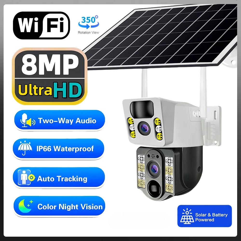 4K 8MP з батареєю Wi-Fi бездротова сонячна домашня камера IP CCTV спостереження PTZ, водонепроникна, автоматичне виявлення людей сигналізація WIFI CCTV no card білий
4K 8MP з батареєю Wi-Fi бездротова сонячна домашня камера IP CCTV спостереження PTZ, водонепроникна, автоматичне виявлення людей сигналізація WIFI CCTV no card білий