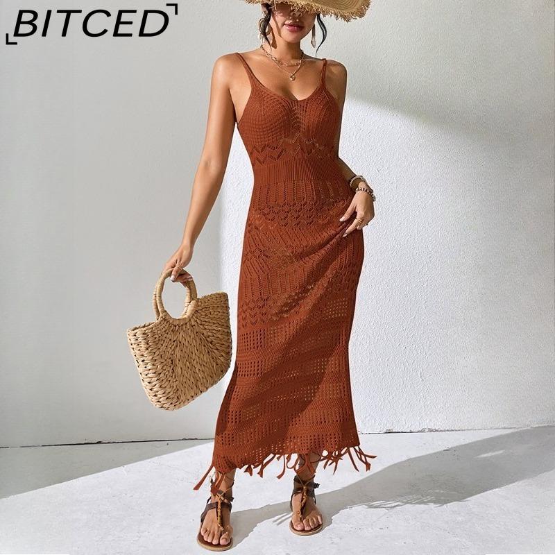 BITCED Sexy Lace-Up Halter-Neck Maxi Dress Fitted Fringe Beach Dress Sleeveless Knit V-Neck Halter Dress XL коричневый
BITCED Sexy Lace-Up Halter-Neck Maxi Dress Fitted Fringe Beach Dress Sleeveless Knit V-Neck Halter Dress XL коричневый