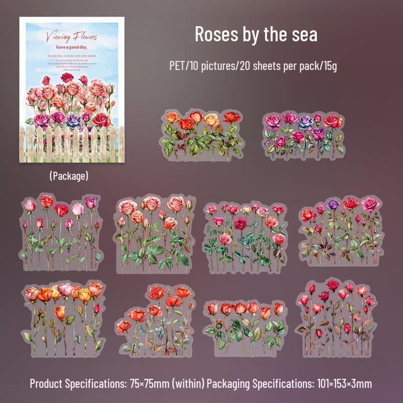 Beautiful Day Sticker Pack: Scenic Flower Bush Journal DIY Set - 20 Sheets, 6 Styles
Beautiful Day Sticker Pack: Scenic Flower Bush Journal DIY Set - 20 Sheets, 6 Styles