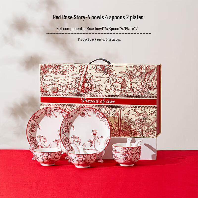 Red Rose Story Ceramic Dinnerware Set
Red Rose Story Ceramic Dinnerware Set