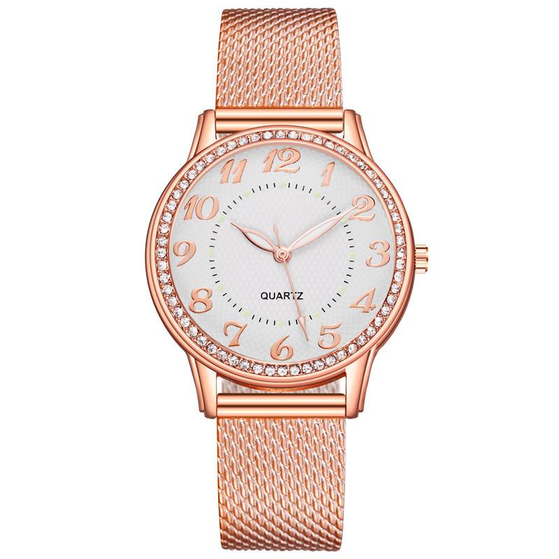 Ladies Diamond Embellished Luminous Quartz Watch With Silicone Band For Casual Wear рожевий колір золота
Ladies Diamond Embellished Luminous Quartz Watch With Silicone Band For Casual Wear рожевий колір золота