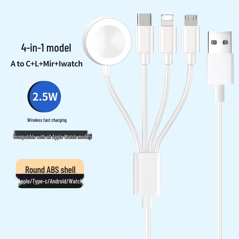 Магнитное беспроводное зарядное устройство 4-в-1 для Apple Watch с кабелем быстрой зарядки Type-C Four-in-one
Магнитное беспроводное зарядное устройство 4-в-1 для Apple Watch с кабелем быстрой зарядки Type-C Four-in-one