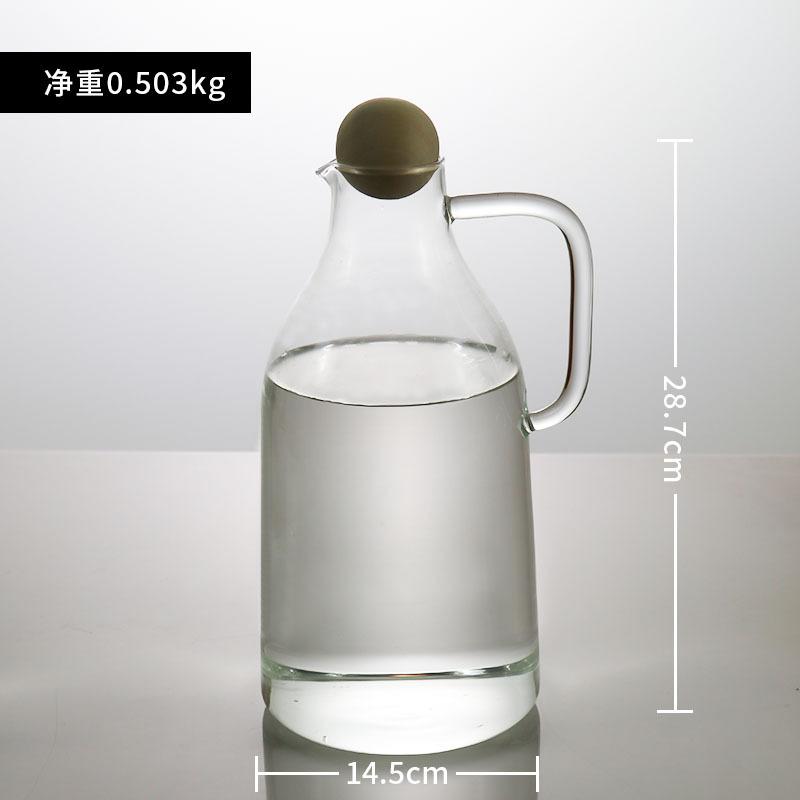 Glass Water Bottle with Cork Stopper Handle Home Kitchen Large Capacity Refrigerator Simple Water Carafe Drinking Container Gift 2000-3000ml
Glass Water Bottle with Cork Stopper Handle Home Kitchen Large Capacity Refrigerator Simple Water Carafe Drinking Container Gift 2000-3000ml