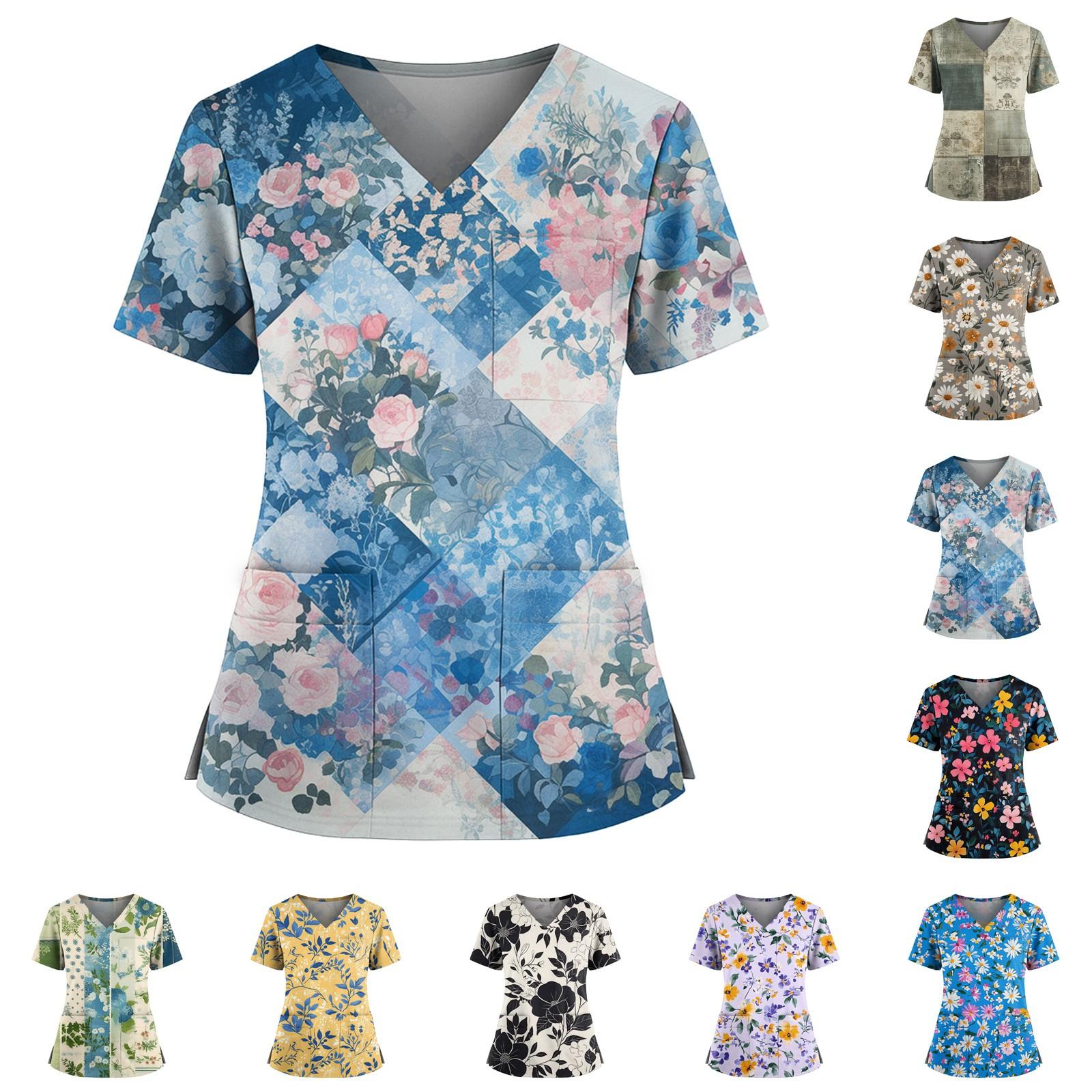 Women s Casual Printed V-Neck Pocket Side Slit Short Sleeved Top Short Sleeved Top L армія зелений колір
Women s Casual Printed V-Neck Pocket Side Slit Short Sleeved Top Short Sleeved Top L армія зелений колір