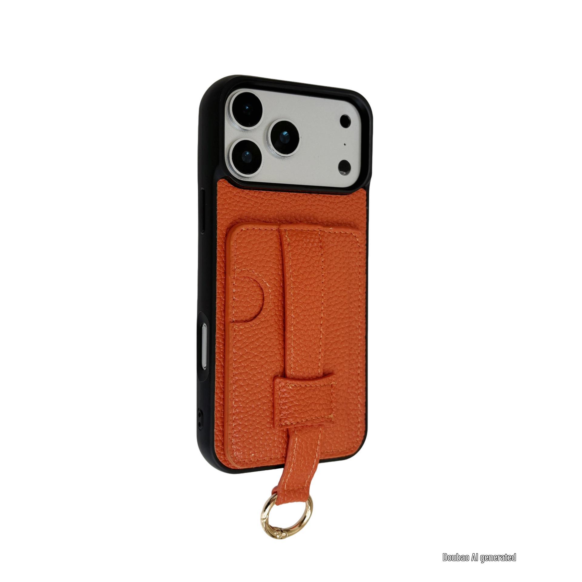 Lychee Pattern Leather Case for iPhone 16 Pro Max with Card Slot & Wrist Strap iPhone 16 Pro помаранчевий/червоний
Lychee Pattern Leather Case for iPhone 16 Pro Max with Card Slot & Wrist Strap iPhone 16 Pro помаранчевий/червоний