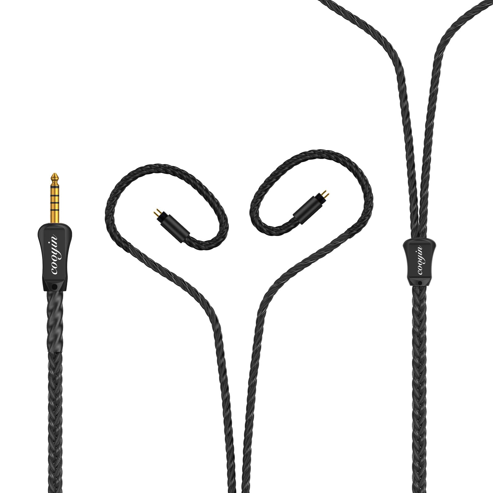 Cooyin Black Panther 2pin Cable Earphone HIFI Sound Quality Single Crystal Silver Litz Braided Structure Compatible with SHUOER CONDUCTOR SINGER
Cooyin Black Panther 2pin Cable Earphone HIFI Sound Quality Single Crystal Silver Litz Braided Structure Compatible with SHUOER CONDUCTOR SINGER