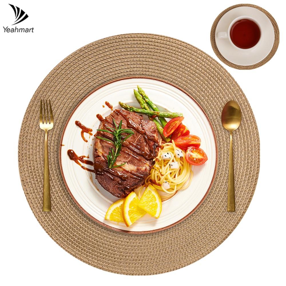 Set of 6 Round Braided Placemats 34CM Table Mats for Dining Tables Christmas Halloween Woven Washable Non-Slip Place mats 6xPlacemat 6xCoaster
Set of 6 Round Braided Placemats 34CM Table Mats for Dining Tables Christmas Halloween Woven Washable Non-Slip Place mats 6xPlacemat 6xCoaster