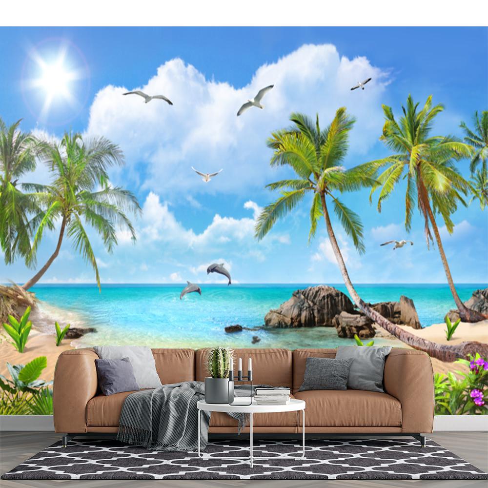 Красивые обои для пляжа, большая фреска с пальмой, настенные фрески на пляжную тематику, декор для спальни, гостиной, дома 200 cm(W) x 140 cm(H)
Красивые обои для пляжа, большая фреска с пальмой, настенные фрески на пляжную тематику, декор для спальни, гостиной, дома 200 cm(W) x 140 cm(H)