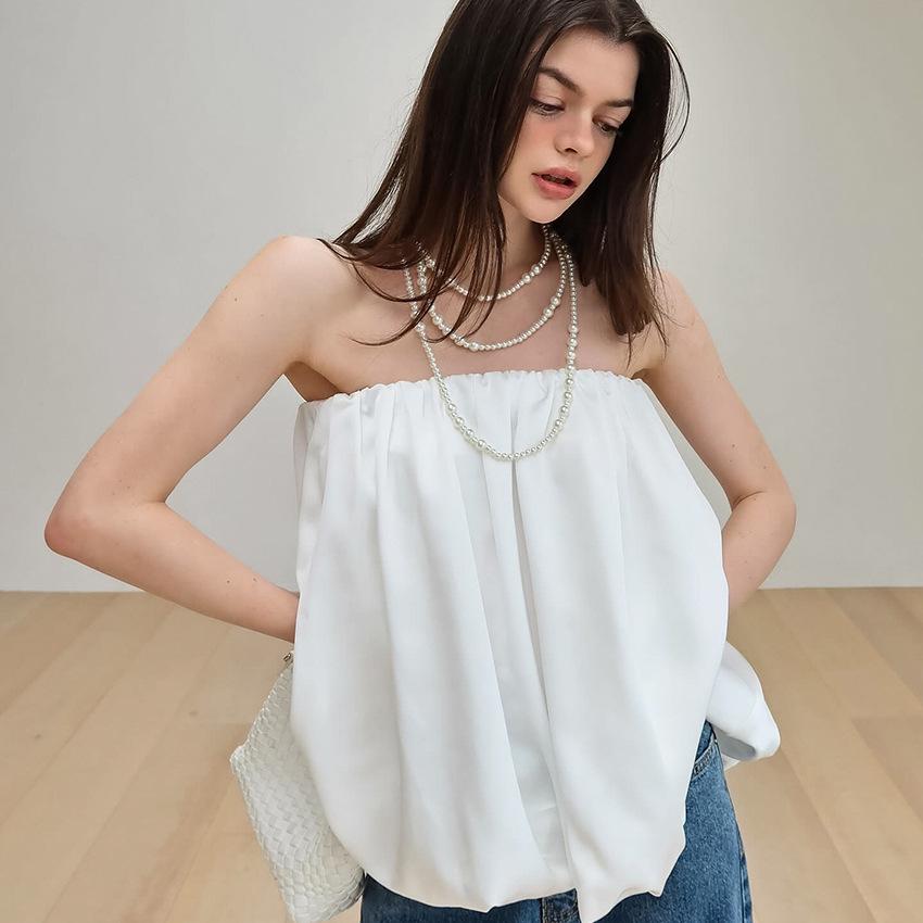 Summer 2025 Chic Bandeau Tank Top – Elegant, Loose Fit, Light Luxury Medium
Summer 2025 Chic Bandeau Tank Top – Elegant, Loose Fit, Light Luxury Medium