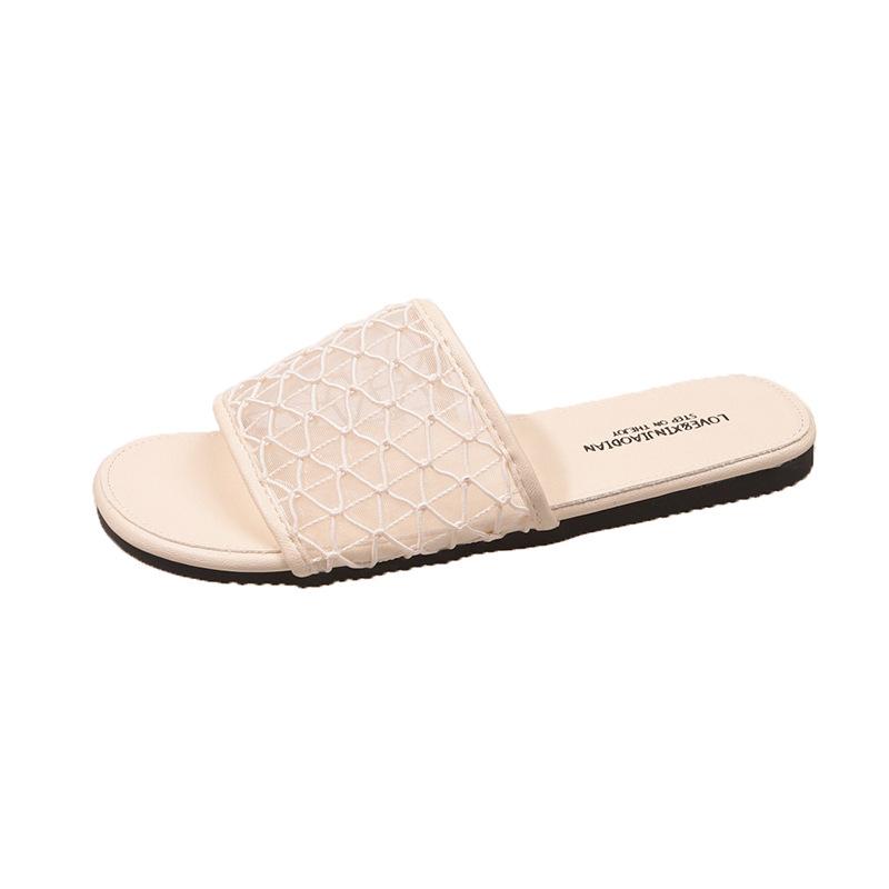 Niche hollowed-out cool slippers for women to wear in the summer of 2025, new fashionable and versatile flat-bottomed breathable beach one-word drag 40
Niche hollowed-out cool slippers for women to wear in the summer of 2025, new fashionable and versatile flat-bottomed breathable beach one-word drag 40