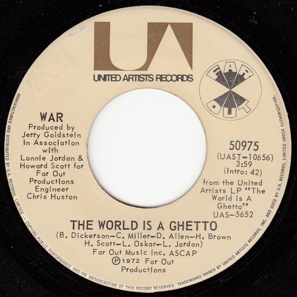 7inch Record WAR - The World Is A Ghetto 50975 United Artists 1972 Canada Soul/Funk Used
7inch Record WAR - The World Is A Ghetto 50975 United Artists 1972 Canada Soul/Funk Used