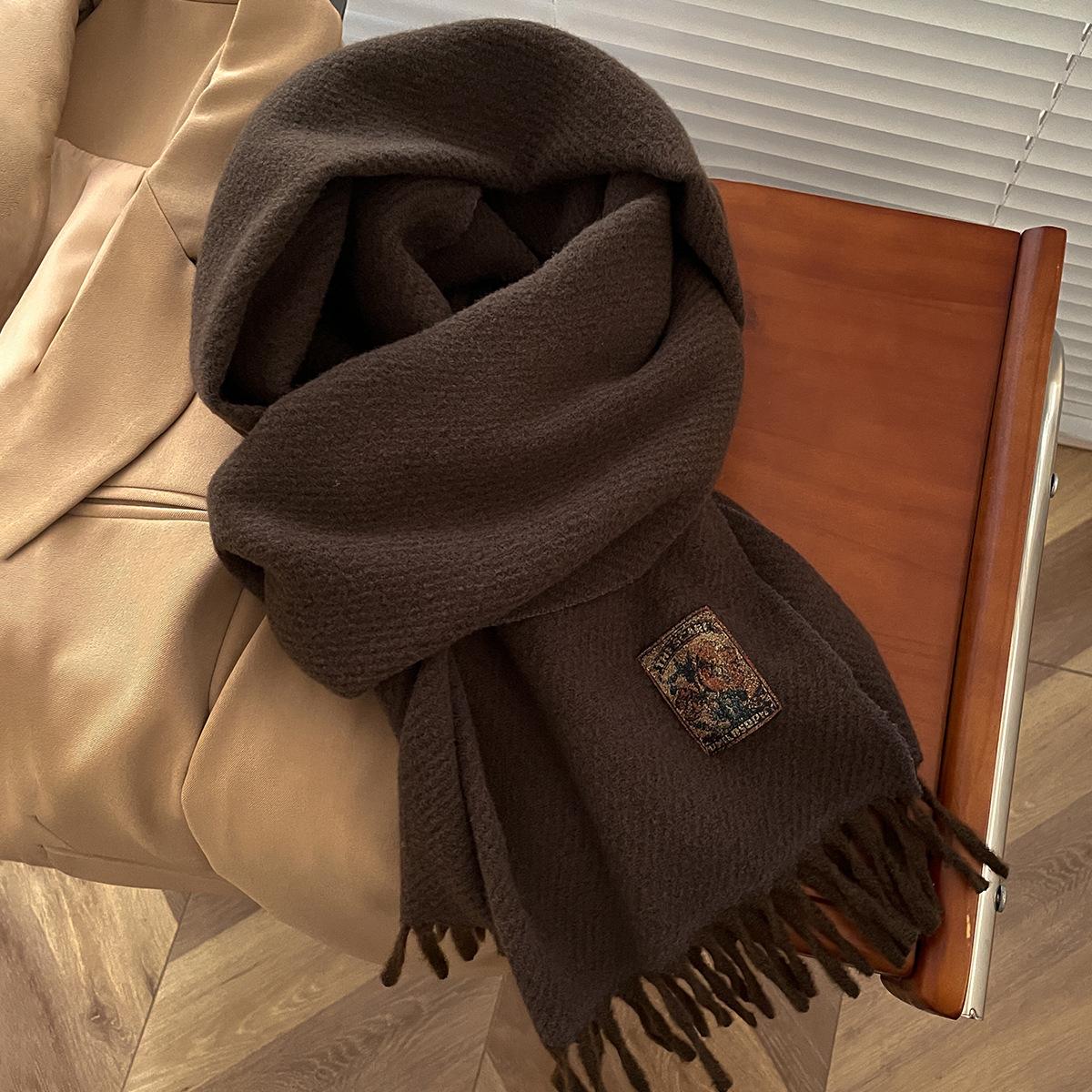 New Fashion Design Solid Imitation Cashmere Scarves Women Male Advanced Texture Thick Soft Warm Tassel Muffler Female Men Winter
New Fashion Design Solid Imitation Cashmere Scarves Women Male Advanced Texture Thick Soft Warm Tassel Muffler Female Men Winter