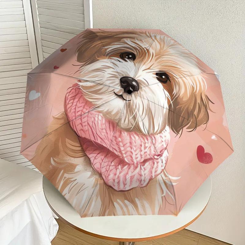 1pc Pink Heart Scarf Dog Illustration Umbrella with Plastic Handle,Suitable for All Seasons Home Travel Outdoor UmbrellaDD307
1pc Pink Heart Scarf Dog Illustration Umbrella with Plastic Handle,Suitable for All Seasons Home Travel Outdoor UmbrellaDD307