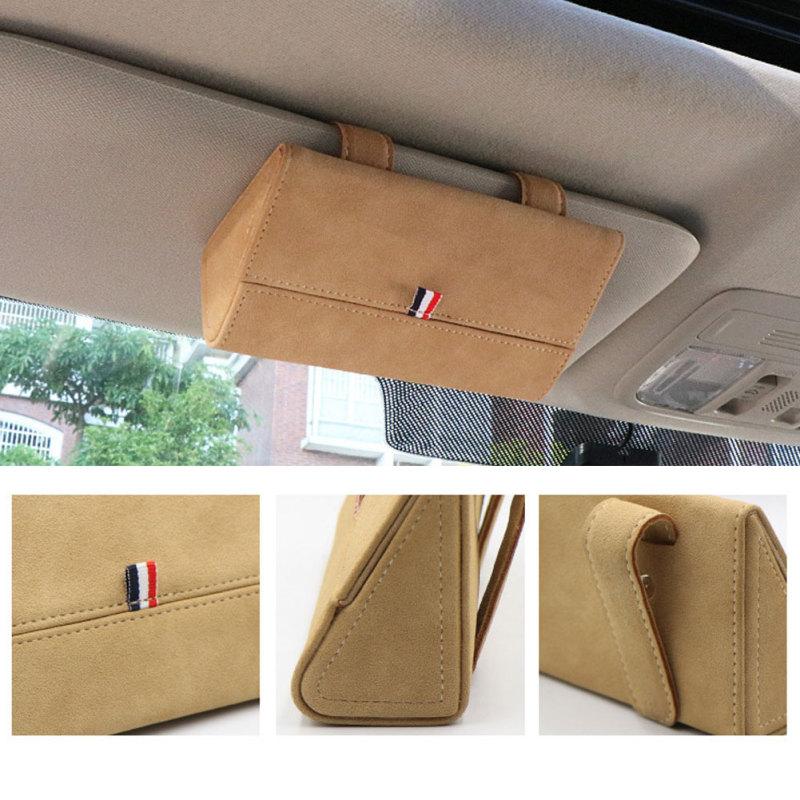Sunglasses Case Suede Leather Universal Car Visor Eyeglasses Protective Holder бежевий
Sunglasses Case Suede Leather Universal Car Visor Eyeglasses Protective Holder бежевий