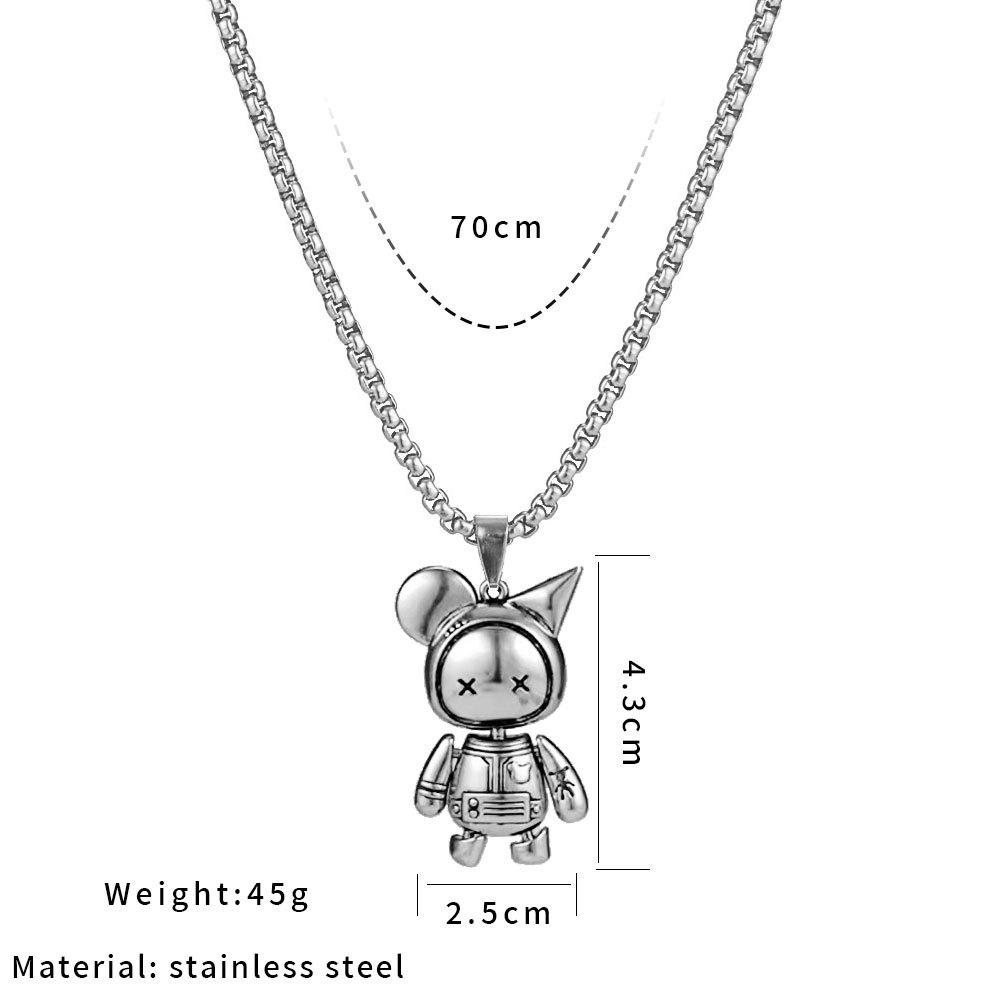Титановая сталь, милая подвижная кукла, подвеска-робот, ожерелье для мужчин и женщин, хип-хоп, унисекс, крутая цепочка на свитер для мальчиков, ювелирные изделия
Титановая сталь, милая подвижная кукла, подвеска-робот, ожерелье для мужчин и женщин, хип-хоп, унисекс, крутая цепочка на свитер для мальчиков, ювелирные изделия