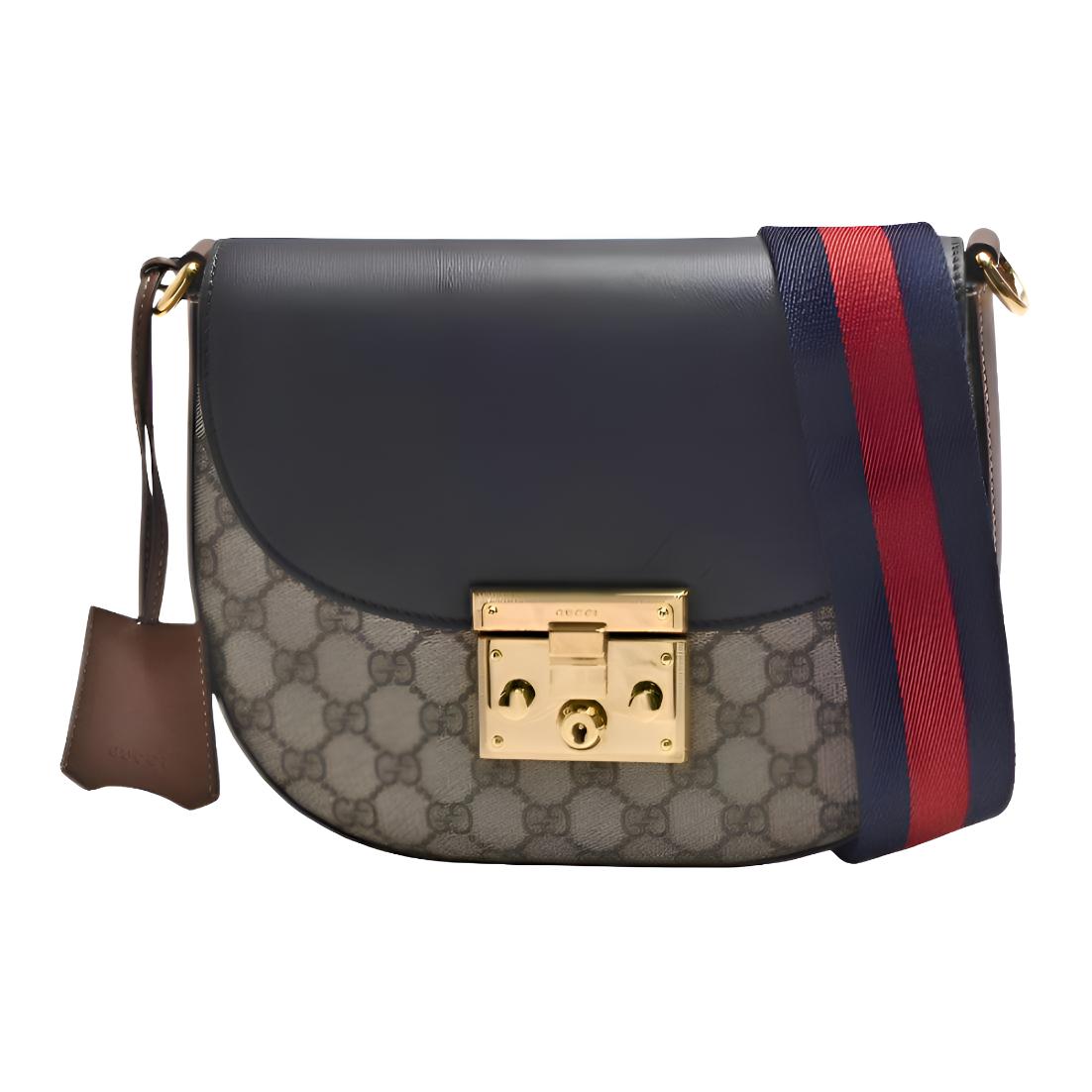 Gucci GG Supreme Canvas Saddle Bag, Navy Leather Flap Web Stripe Wide Strap, Women s Daily Shopping Travel Shoulder Handbag 779805-K6RIG-9782 Box(Basic Set+Box)
Gucci GG Supreme Canvas Saddle Bag, Navy Leather Flap Web Stripe Wide Strap, Women s Daily Shopping Travel Shoulder Handbag 779805-K6RIG-9782 Box(Basic Set+Box)