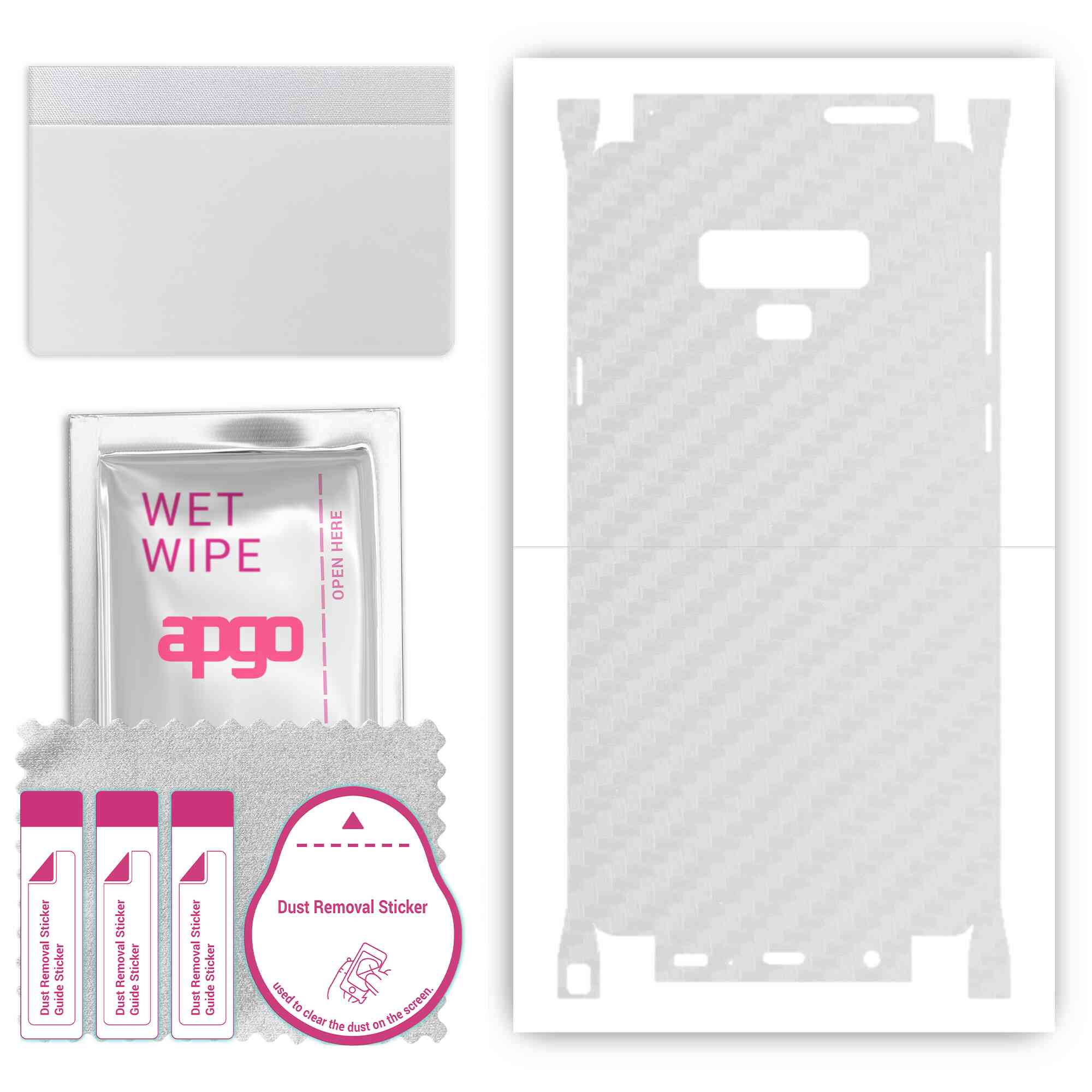 apgo Protective Skin Sticker for the back+sides compatible with Samsung Galaxy Note 9, Full Wrap Film, Foil, Vinyl - Pattern Transparent Carbon
apgo Protective Skin Sticker for the back+sides compatible with Samsung Galaxy Note 9, Full Wrap Film, Foil, Vinyl - Pattern Transparent Carbon