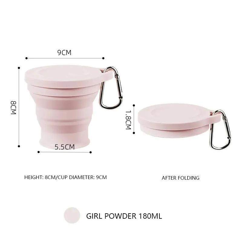Outdoors Silicone Folding Cup with Hanging Hole Creative Water Cup Travel Portable Washing Cup Fashion Travel Silicone Cup світло-рожевий колір
Outdoors Silicone Folding Cup with Hanging Hole Creative Water Cup Travel Portable Washing Cup Fashion Travel Silicone Cup світло-рожевий колір