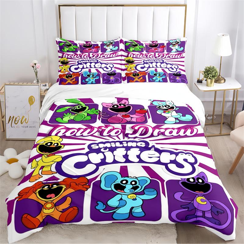 Cute Monster Squad Duvet Cover, Kids Horror Themed Bedding Set(1 * duvet cover + 2 * pillowcase, without core) 135x200cm
Cute Monster Squad Duvet Cover, Kids Horror Themed Bedding Set(1 * duvet cover + 2 * pillowcase, without core) 135x200cm