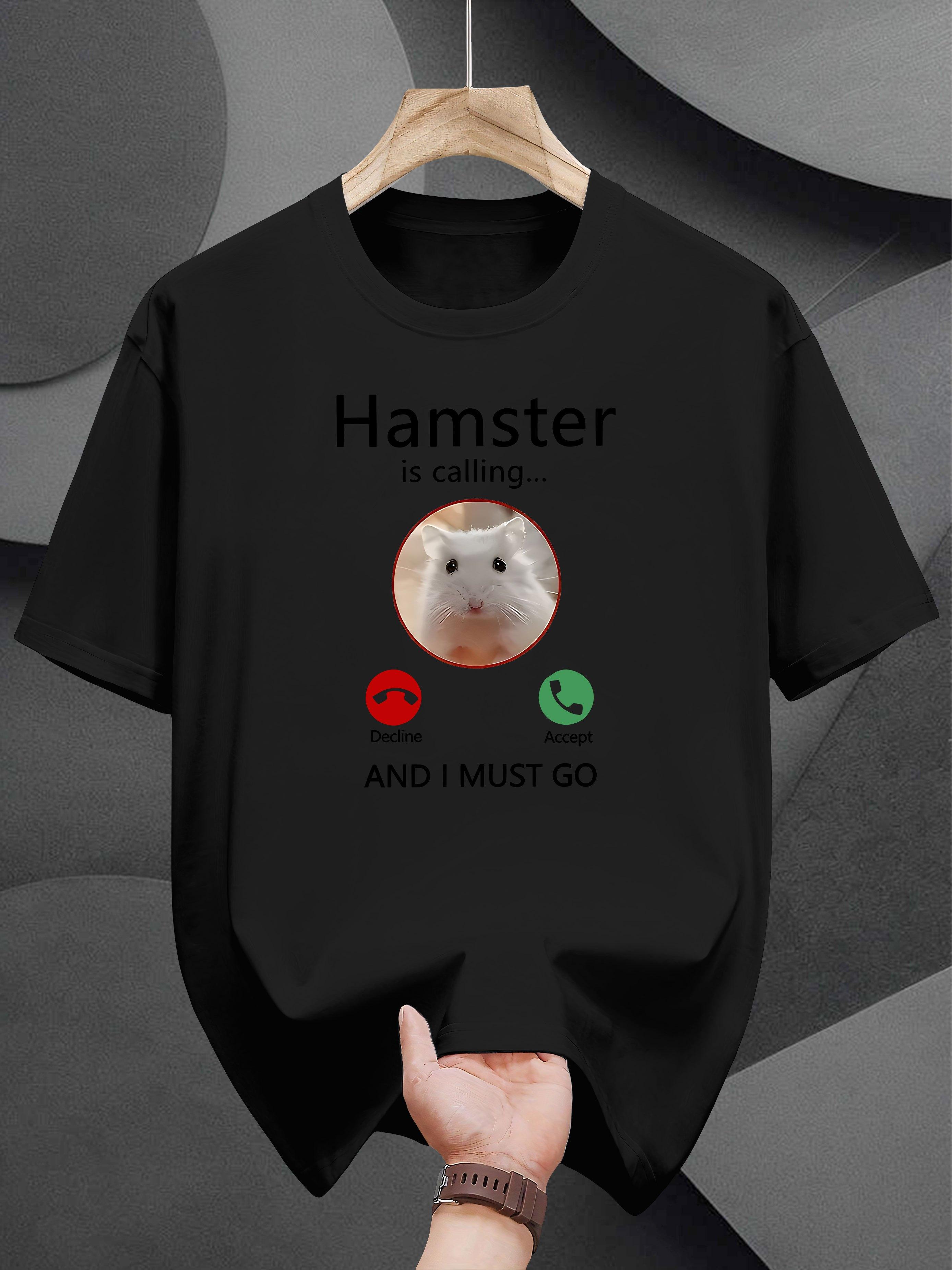 Casual Short Sleeve T-shirt with Humorous Hamster Graphic Print - Round Neck Summer Tee S
Casual Short Sleeve T-shirt with Humorous Hamster Graphic Print - Round Neck Summer Tee S