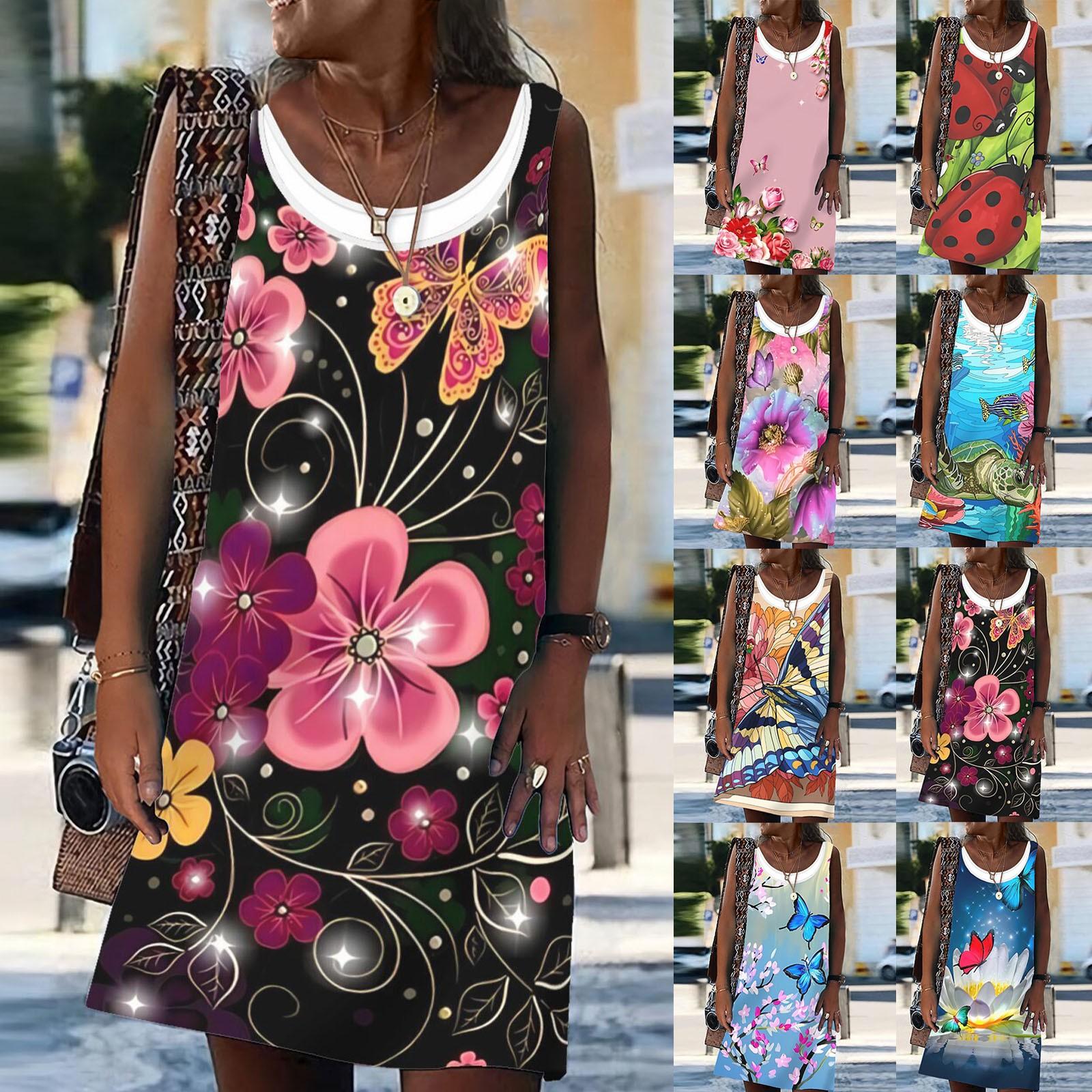 (Куниде) Женское искусственное платье из двух частей, повседневное свободное платье с круглым вырезом и цветочным принтом
(Куниде) Женское искусственное платье из двух частей, повседневное свободное платье с круглым вырезом и цветочным принтом