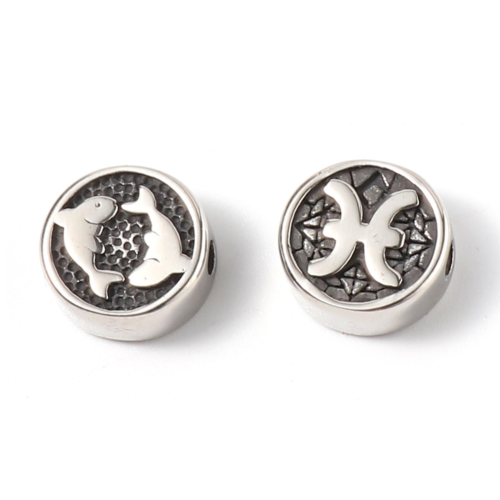 2Piece Sign Of Zodiac Constellations Beads Gunmetal Stainless Steel Beads For Jewelry Making Round Taurus Pattern Beads 10mm Dia
2Piece Sign Of Zodiac Constellations Beads Gunmetal Stainless Steel Beads For Jewelry Making Round Taurus Pattern Beads 10mm Dia