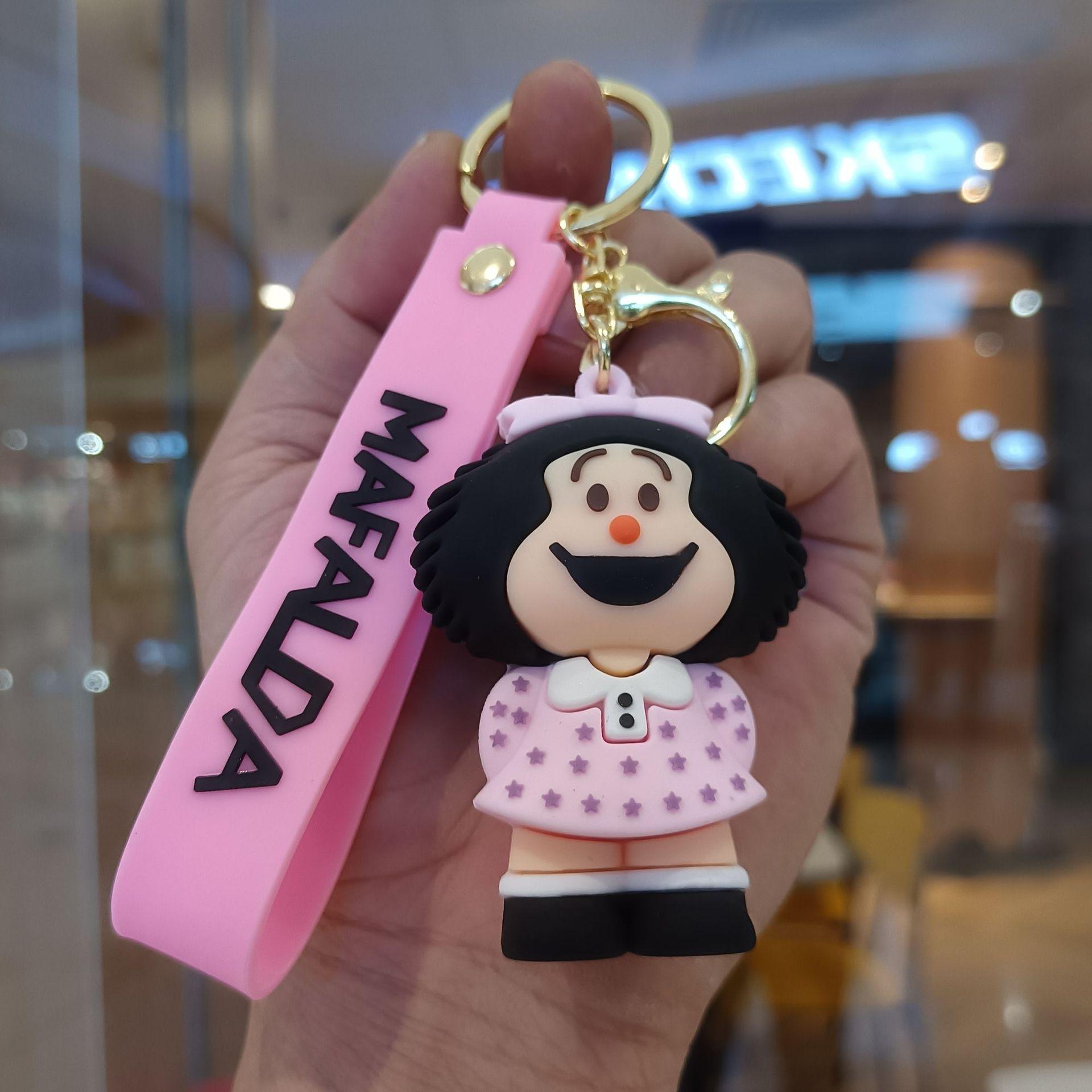 Cute Mafalda Keychain, Exquisite 3D Doll Key Ring, Couple Backpack Bag Pendant Ornament
Cute Mafalda Keychain, Exquisite 3D Doll Key Ring, Couple Backpack Bag Pendant Ornament