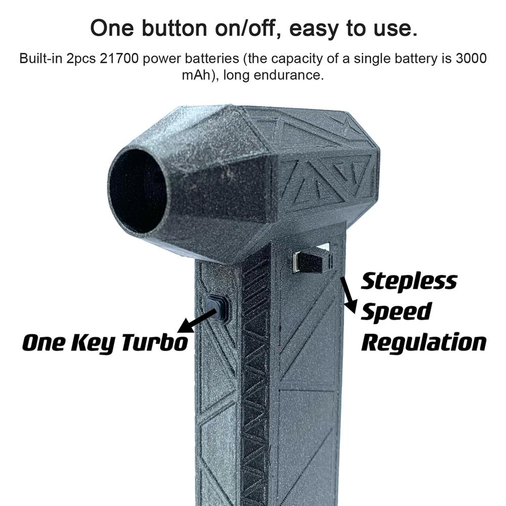 Бесщеточный двигатель Реактивный вентилятор Бесшумный Высокая мощность 110000 об/мин Воздуходувка Инструмент для чистки Интерфейс Type-C Поддержка протокола быстрой зарядки PD
Бесщеточный двигатель Реактивный вентилятор Бесшумный Высокая мощность 110000 об/мин Воздуходувка Инструмент для чистки Интерфейс Type-C Поддержка протокола быстрой зарядки PD