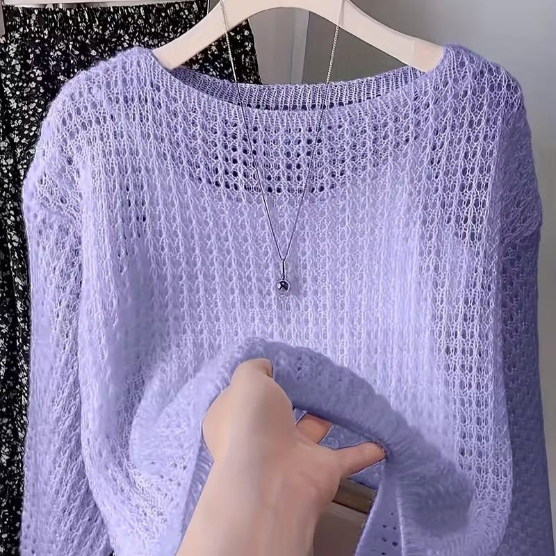 Women S Elegant Lace Hollow Sweater, Lightweight Layering Top, Spring, Summer And Autumn Seasons, Breathable Fabric 2XL фіолетовий
Women S Elegant Lace Hollow Sweater, Lightweight Layering Top, Spring, Summer And Autumn Seasons, Breathable Fabric 2XL фіолетовий