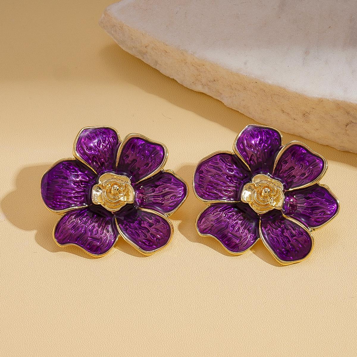 DIGADAGU Metal Solid Color Flower Stud Earrings New Simple Vintage Earrings Women Boho Daily Zircon Accessories фіолетовий
DIGADAGU Metal Solid Color Flower Stud Earrings New Simple Vintage Earrings Women Boho Daily Zircon Accessories фіолетовий