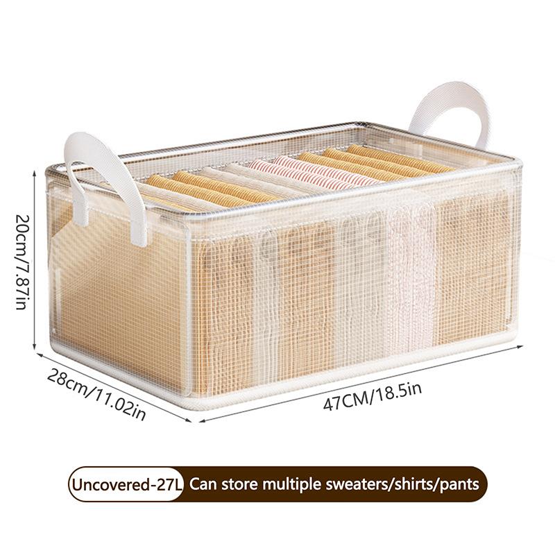 Прозора ПВХ корзина для зберігання одягу, коробка для зберігання нижньої білизни, сталевий каркас, органайзер для шафи
Прозора ПВХ корзина для зберігання одягу, коробка для зберігання нижньої білизни, сталевий каркас, органайзер для шафи