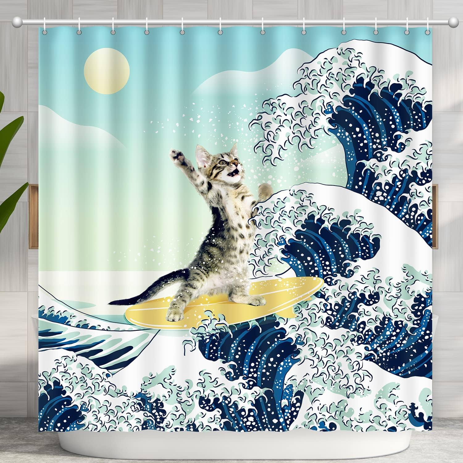 Blue Sea World Shower Curtain, Beach Turtle Octopus Seahorse Summer Shower Curtain Washable Home Office Decoration W60H190(CM)-1 Pcs
Blue Sea World Shower Curtain, Beach Turtle Octopus Seahorse Summer Shower Curtain Washable Home Office Decoration W60H190(CM)-1 Pcs