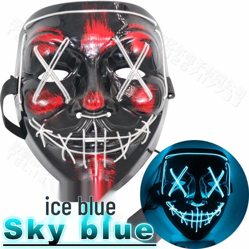 Светодиодная маска на Хэллоуин с призрачным лицом и EL-проводом для костюмов на вечеринку
Светодиодная маска на Хэллоуин с призрачным лицом и EL-проводом для костюмов на вечеринку