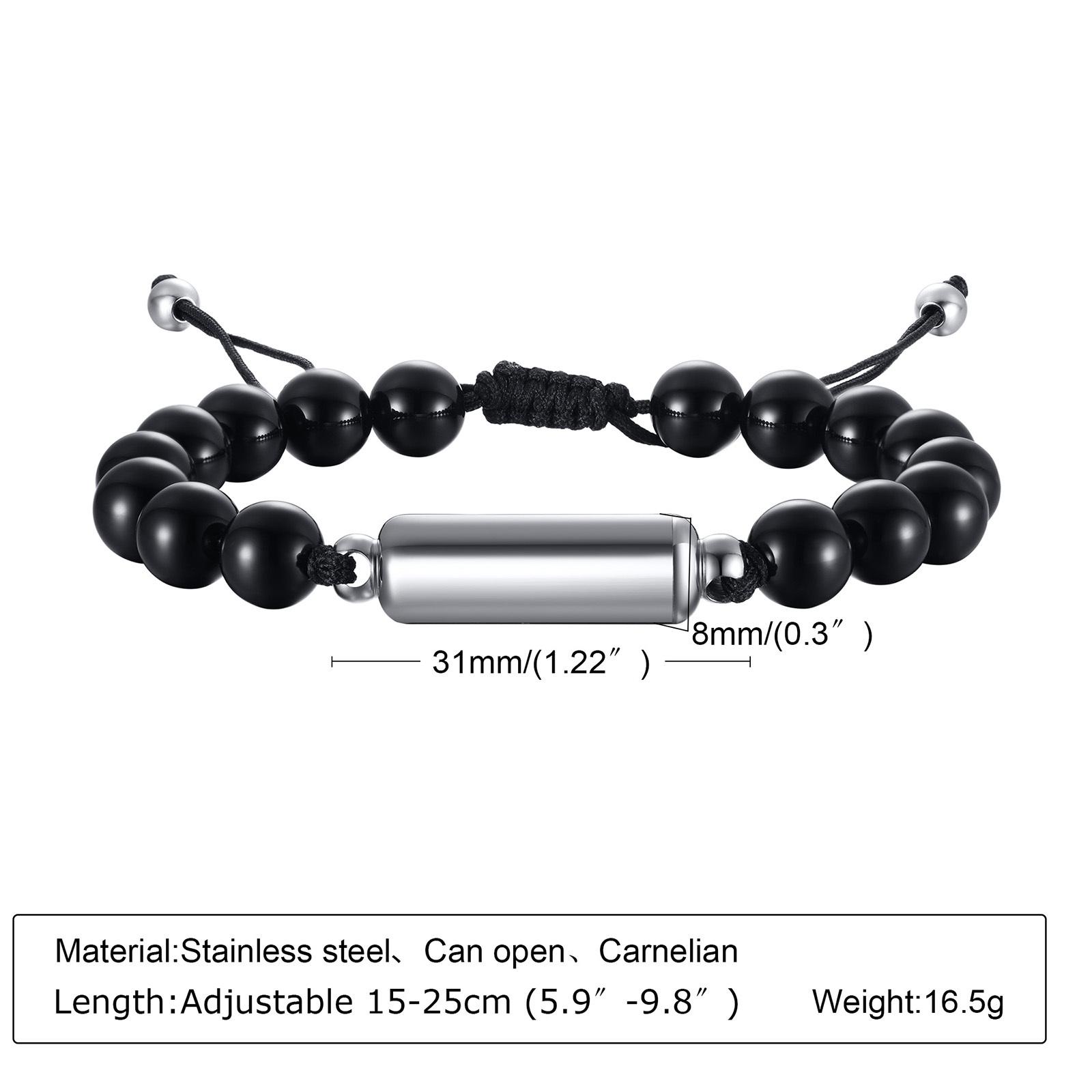 Cremation Urn Bracelets For Men,adjustable Tiger Eye Beads Chain Wristband Pet Family Papa Ashes Holder Stainless Steel Jewelry
Cremation Urn Bracelets For Men,adjustable Tiger Eye Beads Chain Wristband Pet Family Papa Ashes Holder Stainless Steel Jewelry