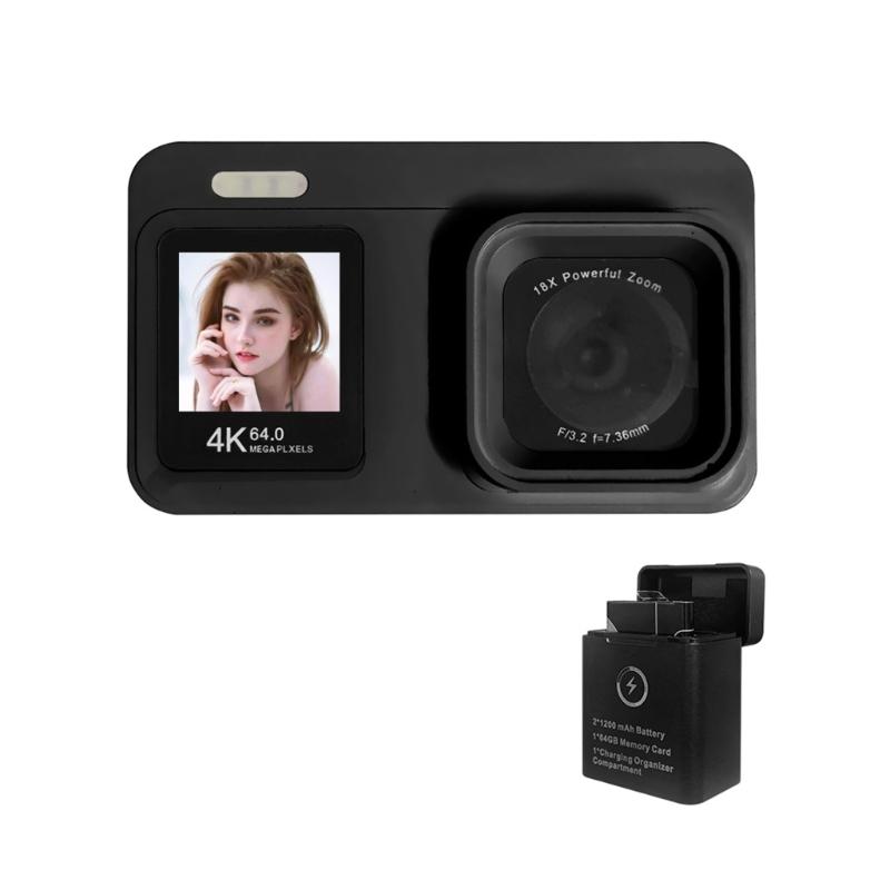 64MP Double Screen Camera 18x Zooming Compactly Design with Charging Case Easy Operation For Beginner Photography чорний
64MP Double Screen Camera 18x Zooming Compactly Design with Charging Case Easy Operation For Beginner Photography чорний