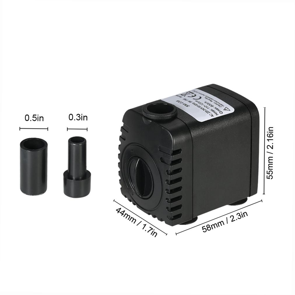 600LCelsiusH 8W Submersible for Aquarium Tabletop Fountains Pond Water Gardens and Hydroponic Systems with 2 Nozzles AC110V
600LCelsiusH 8W Submersible for Aquarium Tabletop Fountains Pond Water Gardens and Hydroponic Systems with 2 Nozzles AC110V