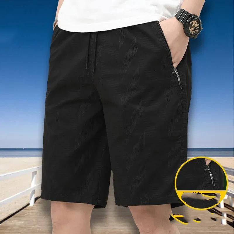 Summer Men s Breathable Cotton Casual Shorts with Secure Zipper Pockets L чорний
Summer Men s Breathable Cotton Casual Shorts with Secure Zipper Pockets L чорний