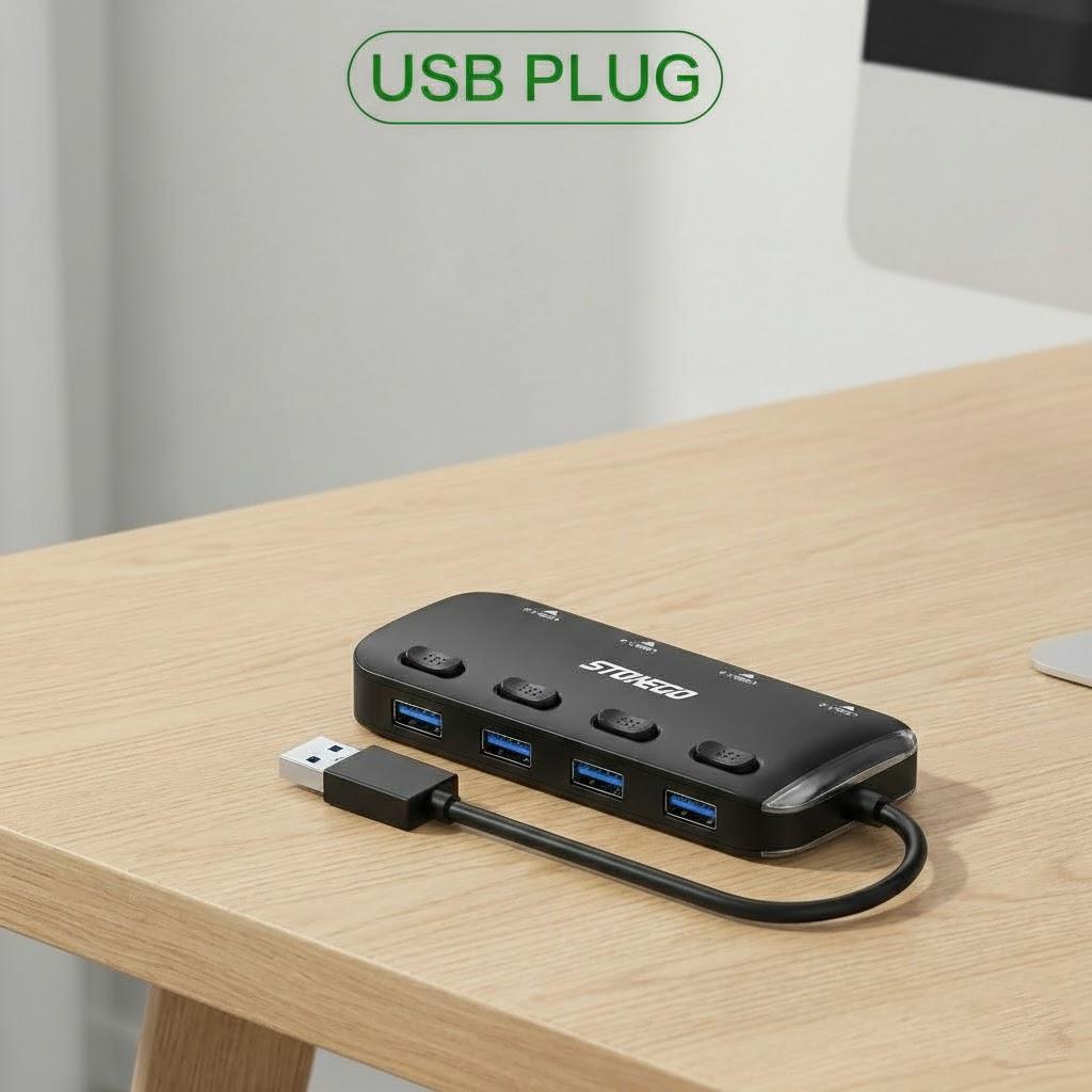 Ultra Slim USB 3.0 Hub 4-Port Data Extender with Power Switches High Speed Adapter for Laptop PC
Ultra Slim USB 3.0 Hub 4-Port Data Extender with Power Switches High Speed Adapter for Laptop PC