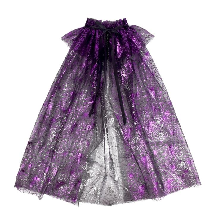 Children Halloween Cloak Spiderweb Pumpkin Witch Pattern Sparkling Mesh Tulle Cape for Holiday Celebrations Masquerades
Children Halloween Cloak Spiderweb Pumpkin Witch Pattern Sparkling Mesh Tulle Cape for Holiday Celebrations Masquerades