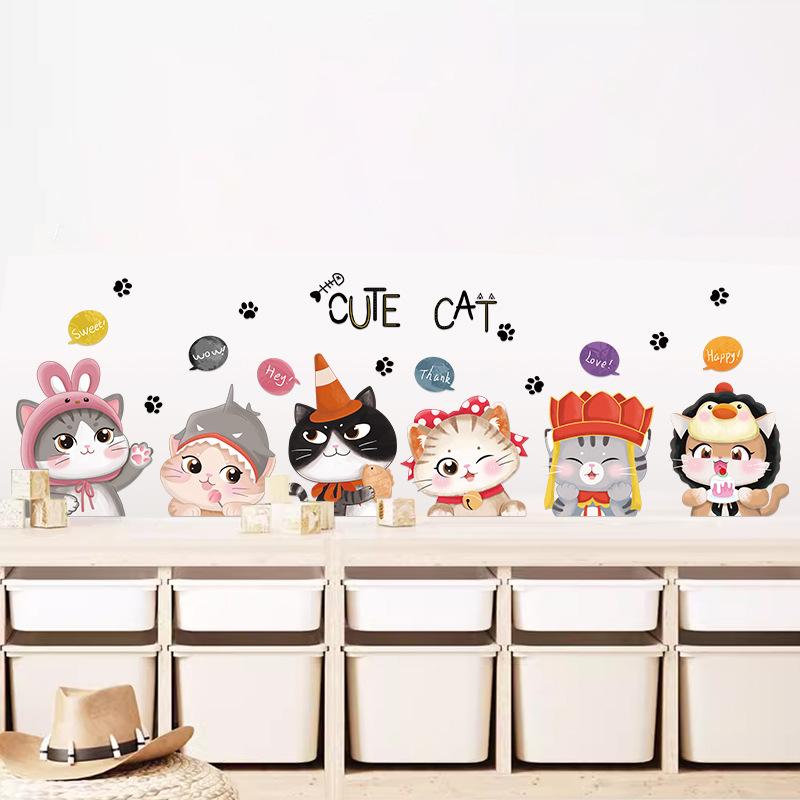 Cartoon cat stickers wall stickers children s room layout stickers wall room bedroom warm decoration wallpaper 50*70cm
Cartoon cat stickers wall stickers children s room layout stickers wall room bedroom warm decoration wallpaper 50*70cm