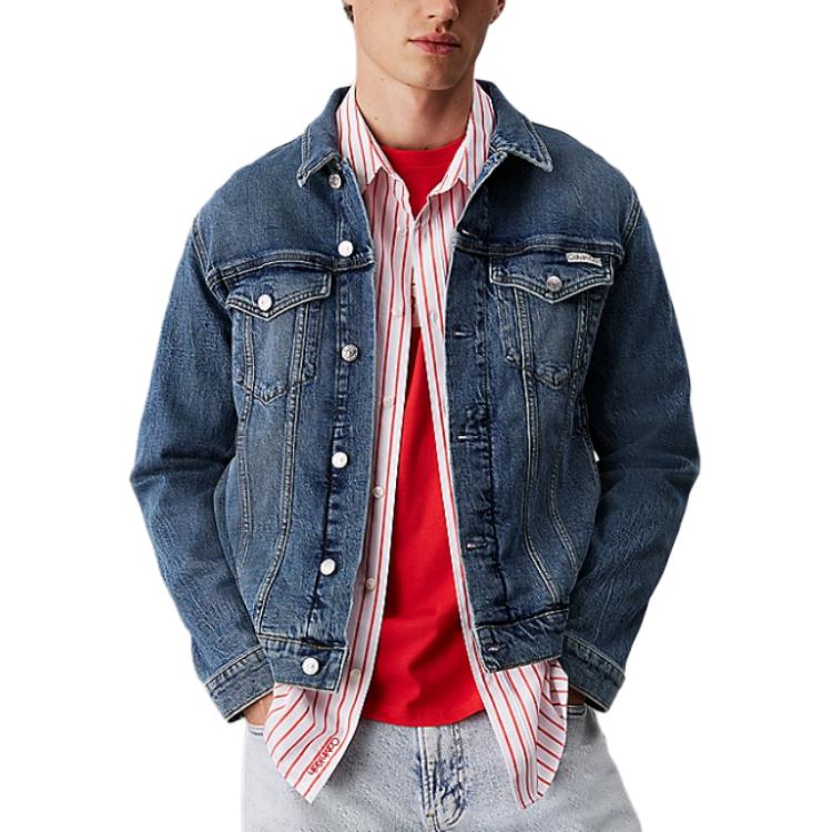 Calvin Klein Solid Color Slim Fit Single Breasted Long Sleeve Denim Jacket Men jackets Blue J30J327588-1BJ M
Calvin Klein Solid Color Slim Fit Single Breasted Long Sleeve Denim Jacket Men jackets Blue J30J327588-1BJ M
